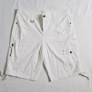 Style & Co White Cargo Shorts SZ 12
